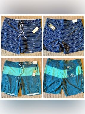 NWT set of 2 Good Fellow Men’s Swim Trunks and Board Shorts Sz 40